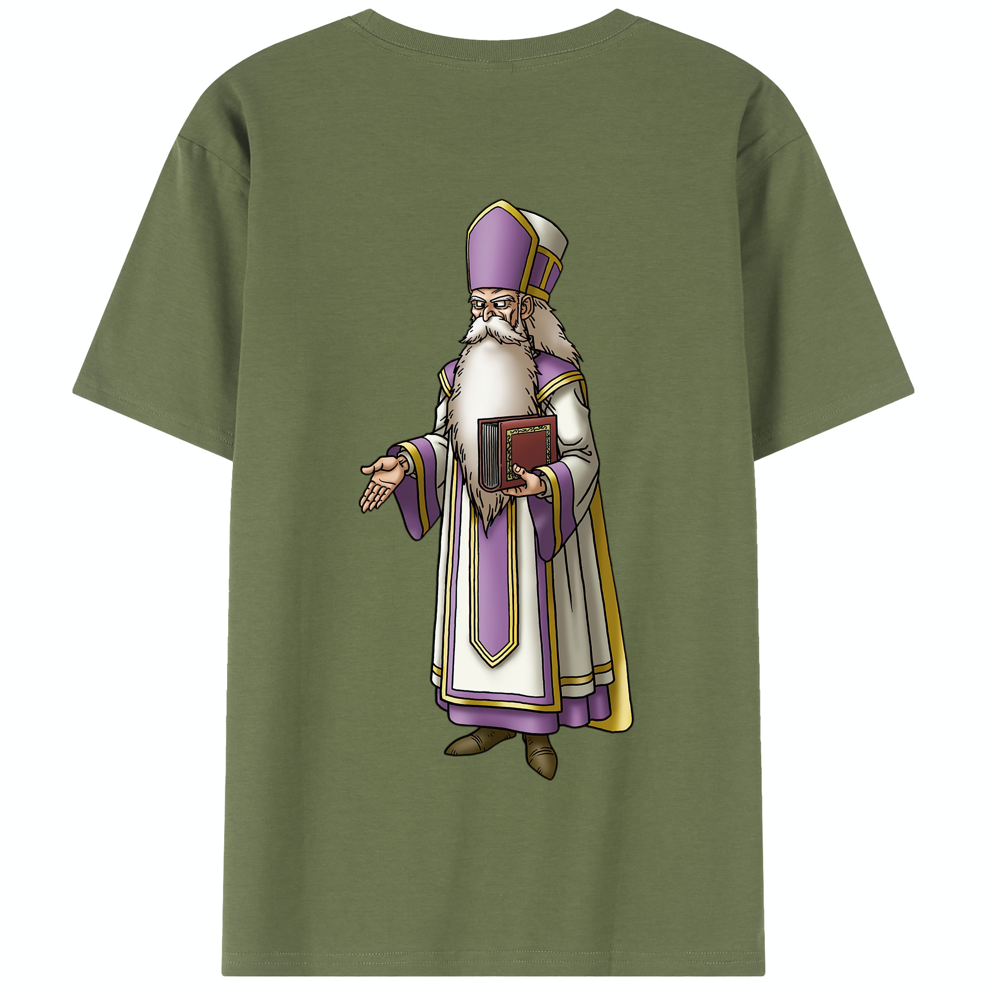 （画像用） ドラゴンクエスト Doragon Kuesuto Dragon Quest 綿100％半袖Tシャツ（背面プリント）
